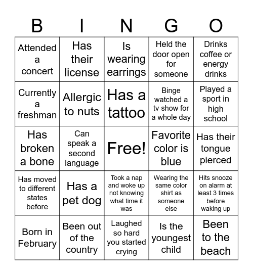 Ruff Ryders Bingo Night Bingo Card