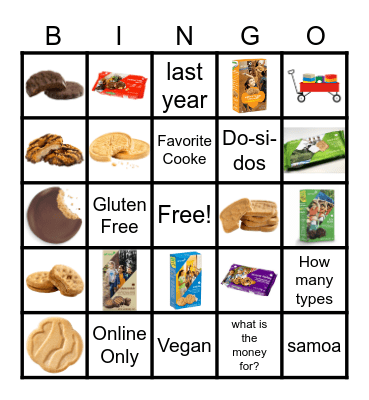 Girl Scout Cookies Bingo Card