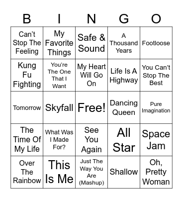 Movies Bingo Card