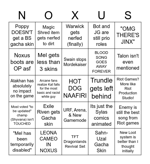 SEASON ONE??? (ITS FIFTEEN) Bingo Card