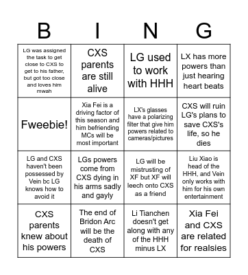Link Click Bridon Arc Bingo Card