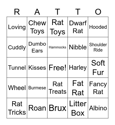 Rats Bingo Card