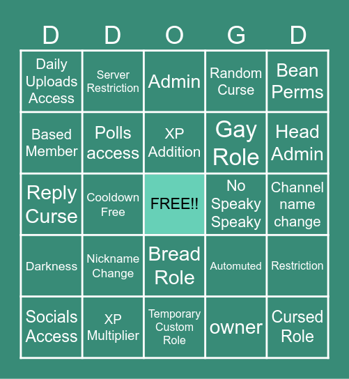 Daily dose of Bingo Card