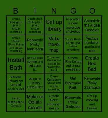 2 Year Bingo : Improvement Bingo Card