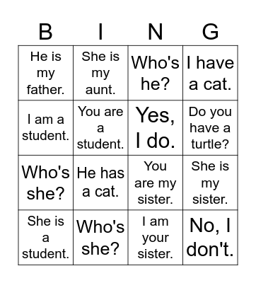 4th grader review Bingo Card