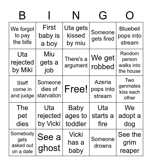 Utabingo Card