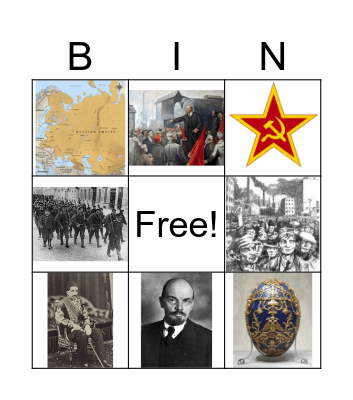 Russian Revolution and Balkan War Bingo Card