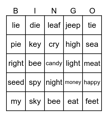 oxford phonics world 3 Bingo Card