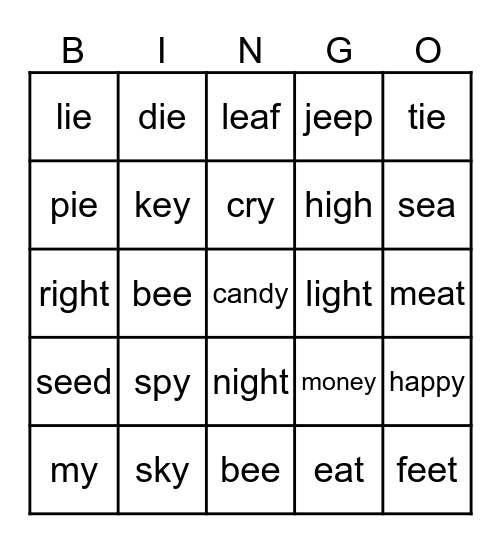 oxford phonics world 3 Bingo Card