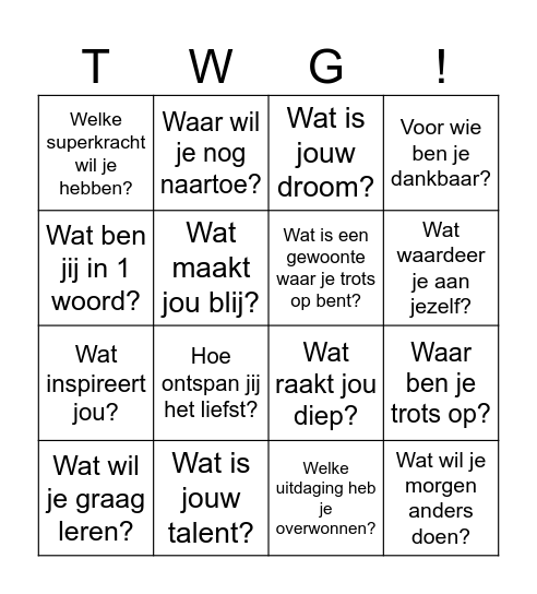 Talentenbingo Card