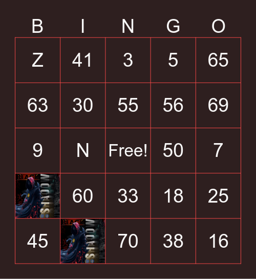 Black Shadow Agency Bingo Card