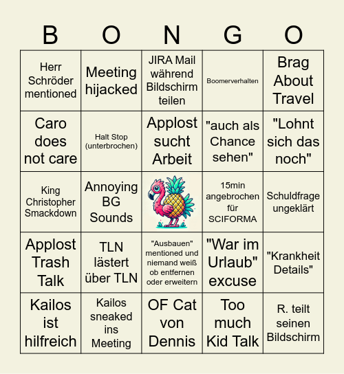 Schmingo Schmongo V2 Bingo Card