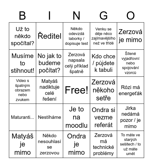 Fsem Bingo Card