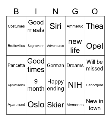 Brettevilles gate Bingo Card