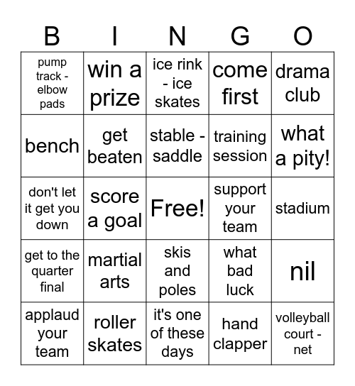 bingo book 8 Bingo Card