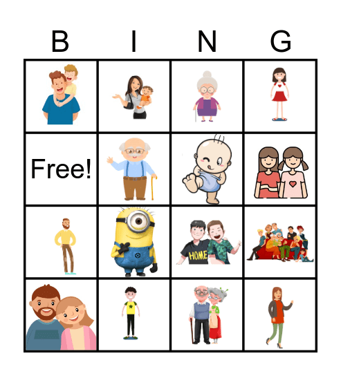 La Famille Bingo Card