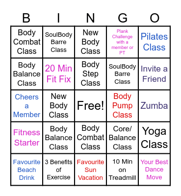 East Mall SHOWCASE BINGO January 15-26 Bingo Card