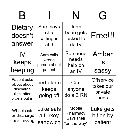 16400 Bingo Card