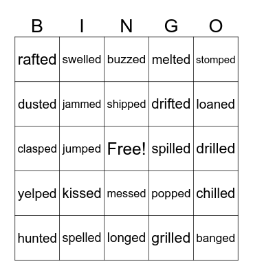 3 sounds of ed Bingo Card