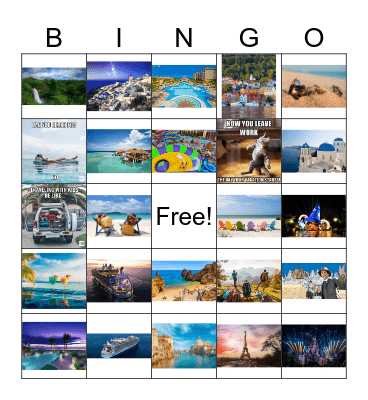 Vacation Time Bingo Card