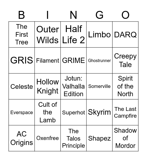 100 % 2025 Bingo Card
