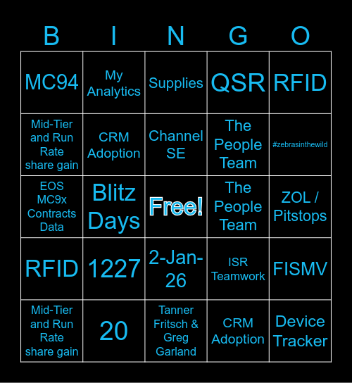 2025 SKO Bingo Card