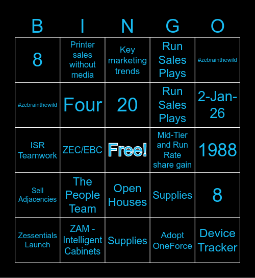 2025 SKO Bingo Card