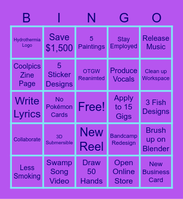 Khaz's 2025 Bingo Card