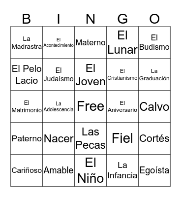 Bingo Card