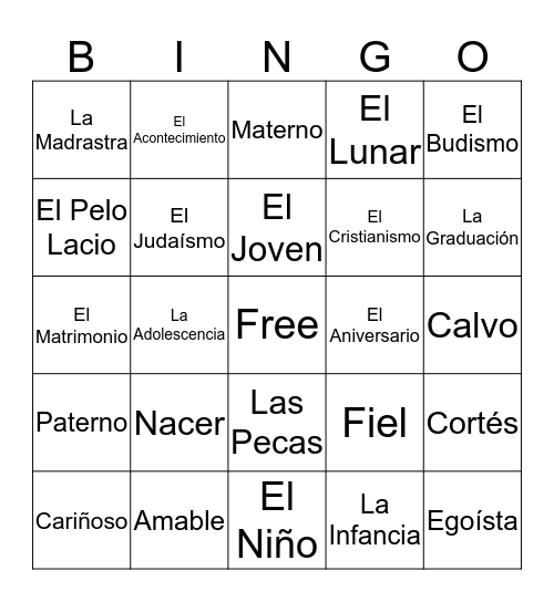 Bingo Card
