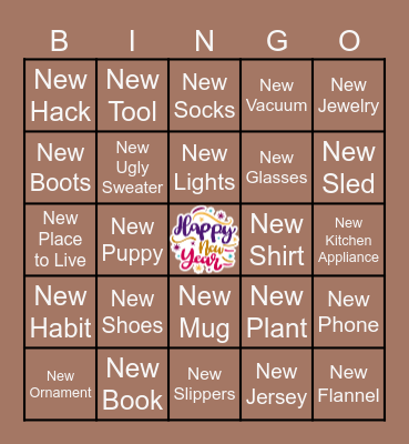 What's New Bingo Card