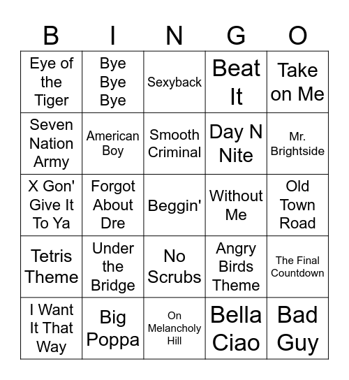 pov it's 1362 the village has been raided but the bard plays this absolute banger at the tavern Bingo Card