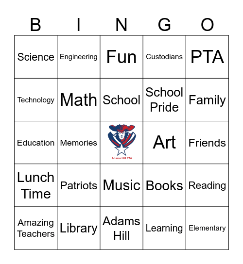 Patriot Bingo Card