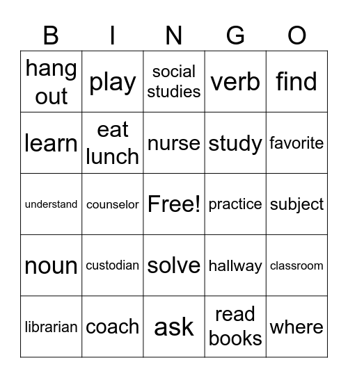 GRINGO BINGO Card