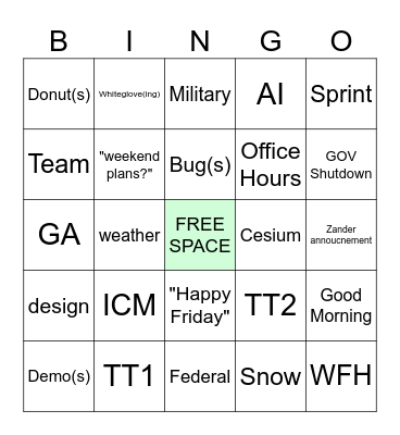 Sprint 408 Retro Bingo Card