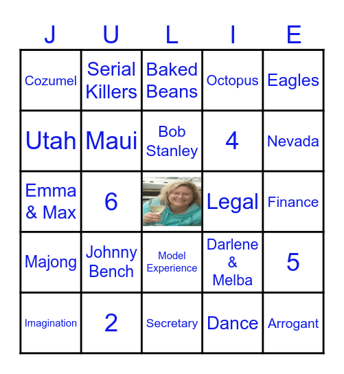 It's ALL about Julie Bingo! Bingo Card