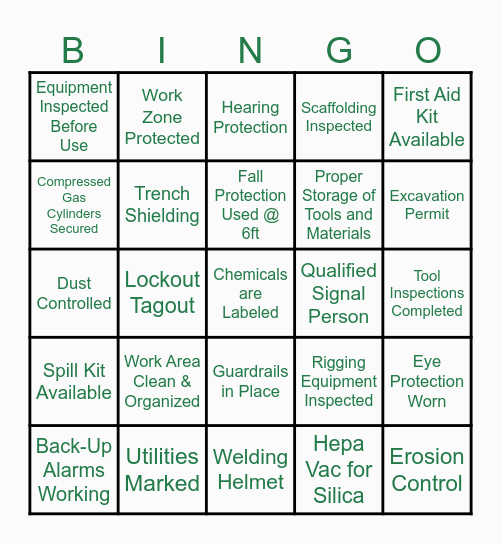 The Walsh Group Bingo Card