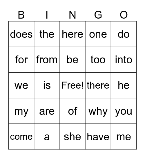 LEVEL ONE VOCABULARY GEODES Bingo Card