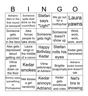 Kay's BDay Bingo :D Bingo Card