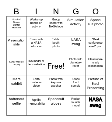 SEEC Bingo Card