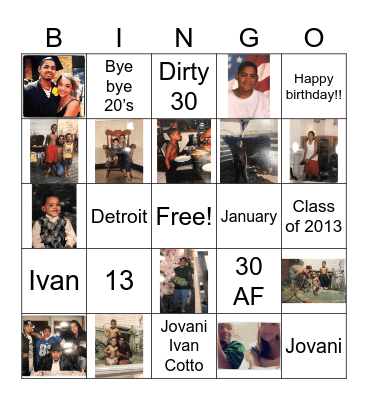 Bani Bingo Card