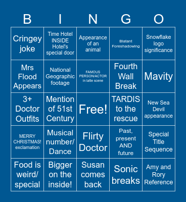 Doctor Who Christmas 2024 BINGO!!! Bingo Card