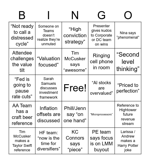 NEPC 2025 Offsite Bingo Card
