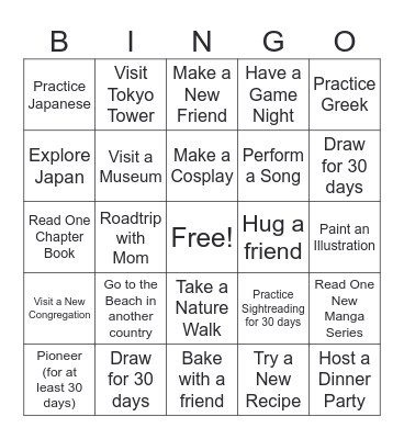 Bingo Card