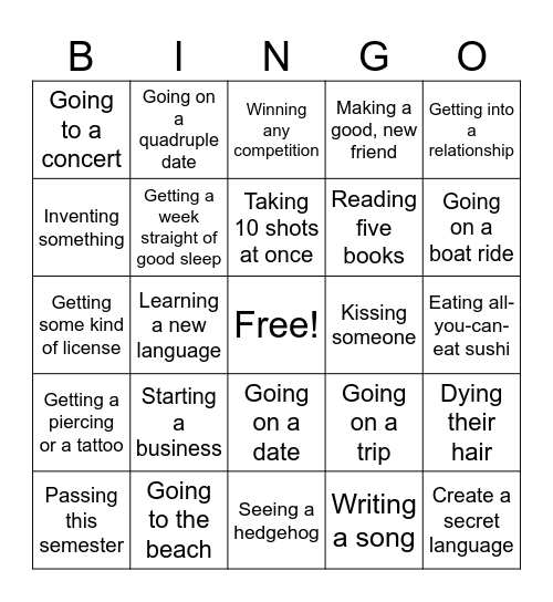 Women in STEM Bingo Card
