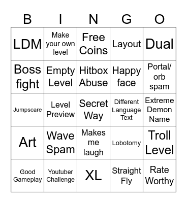 Recent Tab Bingo Card