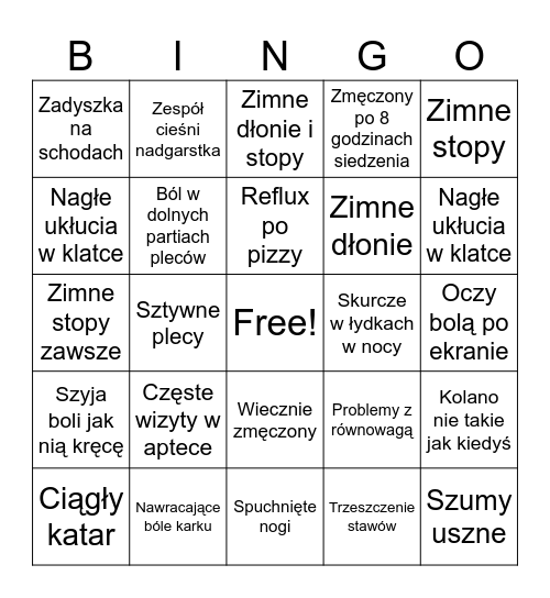 Czterdziestka Kyubiego Bingo Card