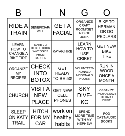 NIKKI'S BINGO Card