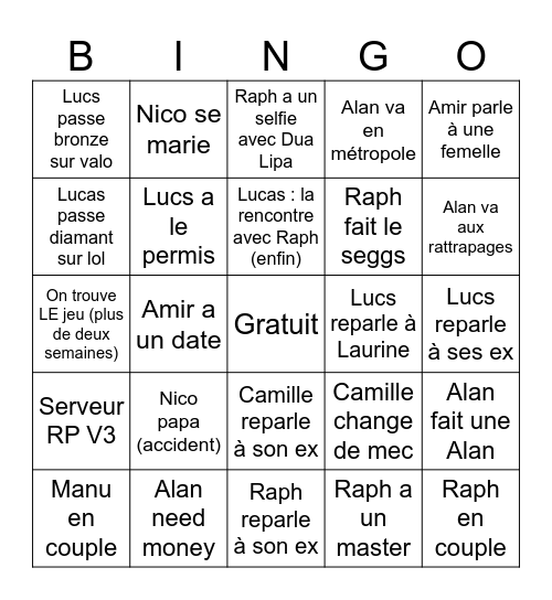 Bingo Lunira 2025 Bingo Card