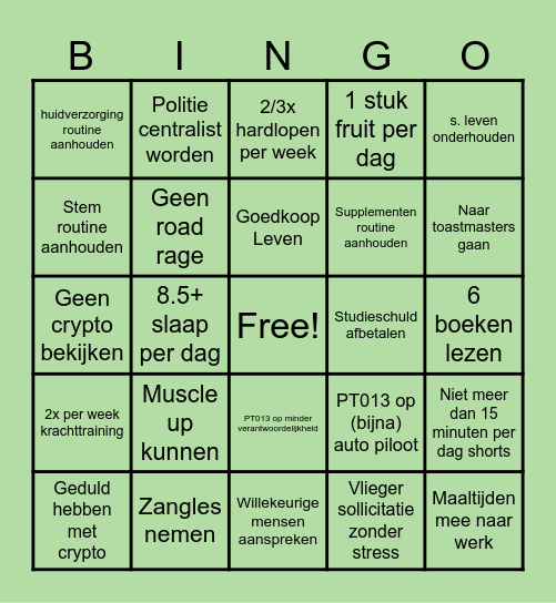 Bingo Mitchell 2025 Bingo Card